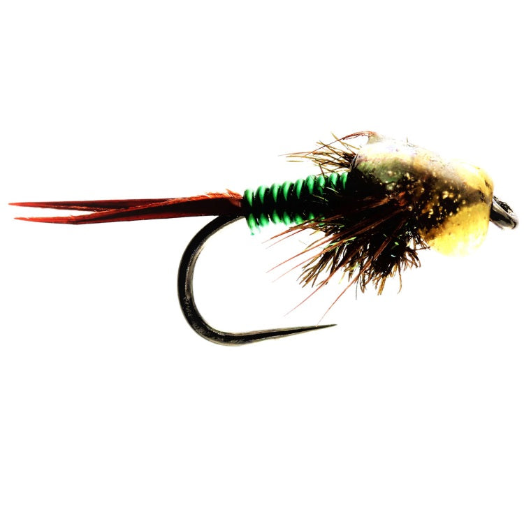 COPPER JOHN GREEN GOLD BEAD FLIES