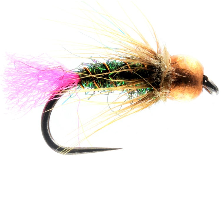 Pink Tag Barbless Tungsten Bead Flies