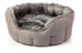 House of Paws Silver Arctic Fox Oval Snuggle Dog Bed