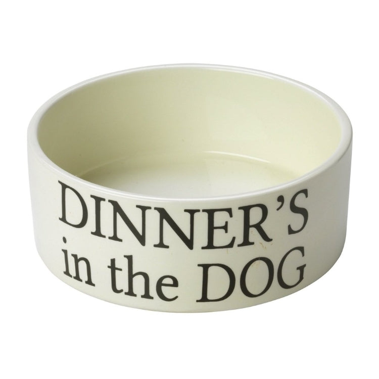 Dinners in the Dog Ceramic Dog Bowl