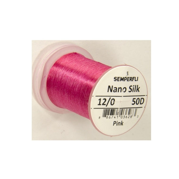 Semperfli Nano Silk 50D 12/0 Thread - Pink