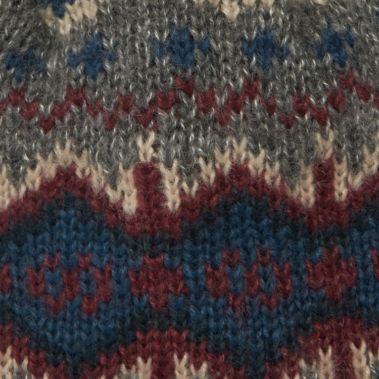 Barbour Case Fair Isle Beanie - Mid Grey