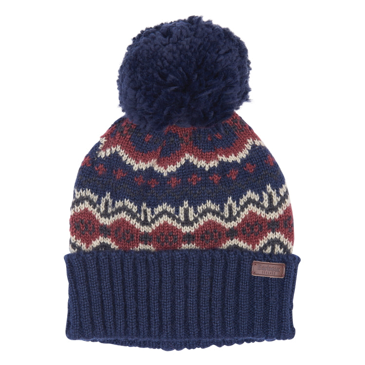 Barbour Case Fair Isle Beanie - Navy/Cordovan
