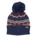 Barbour Case Fair Isle Beanie - Navy/Cordovan