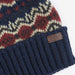 Barbour Case Fair Isle Beanie - Navy/Cordovan