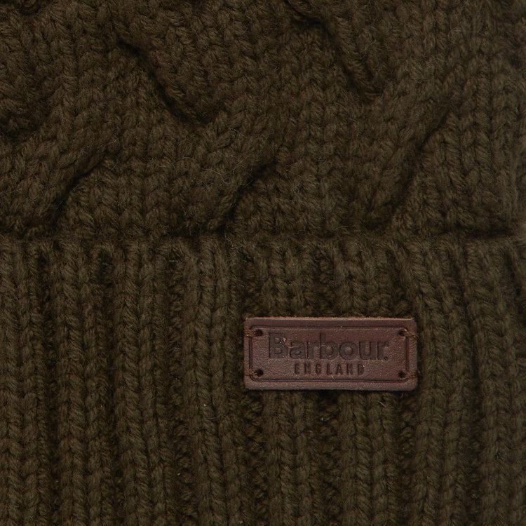 Barbour Gainford Cable Beanie - Olive