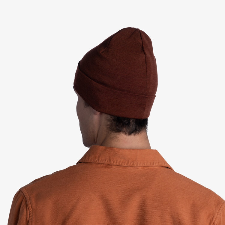 Buff Merino Heavyweight Beanie - Solid Sienna