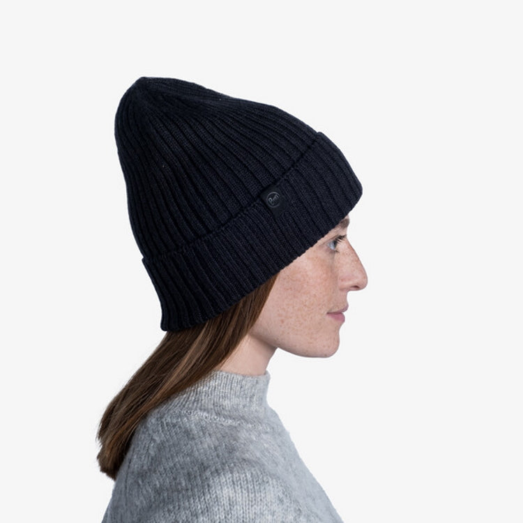 Buff Norval Knitted Beanie - Graphite