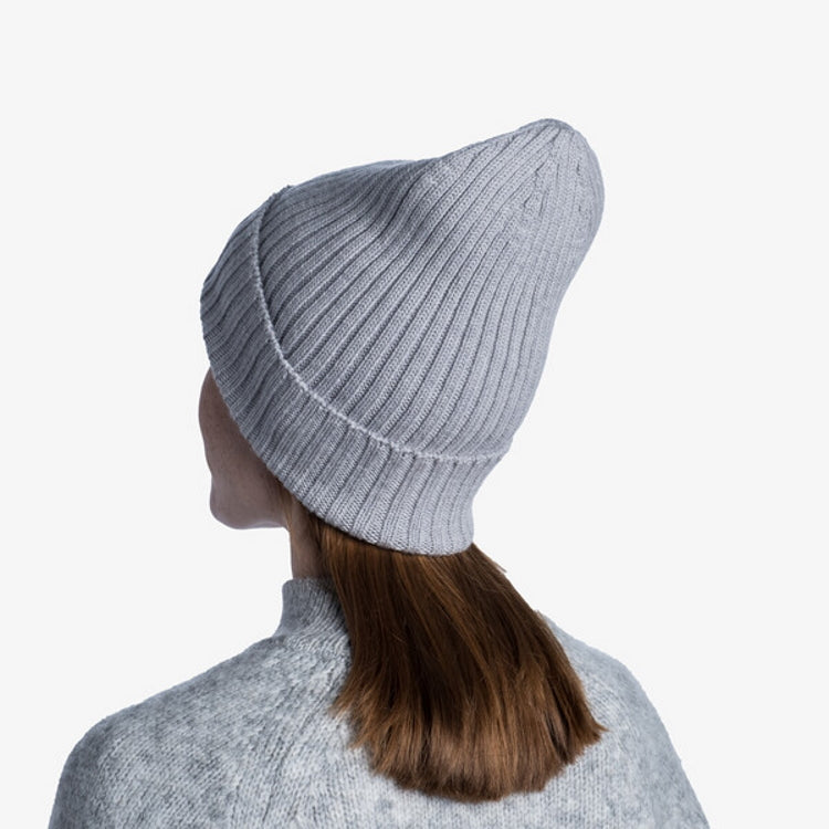 Buff Norval Knitted Beanie - Light Grey