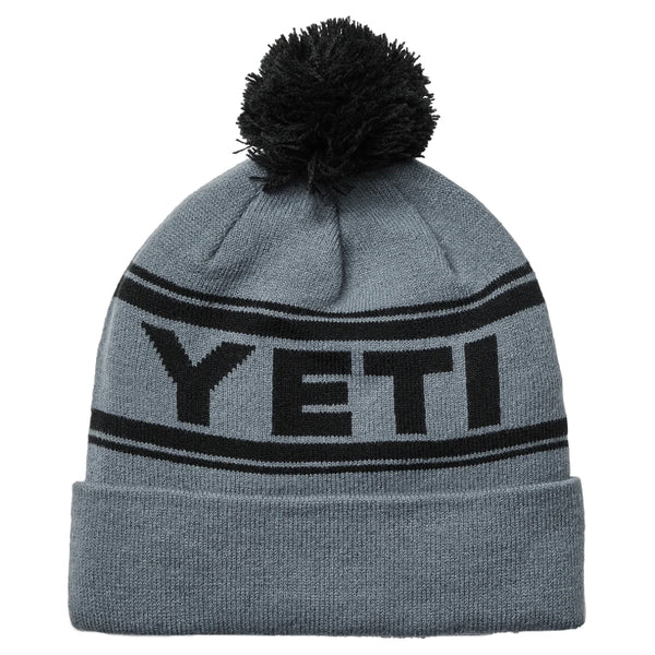 Yeti Logo Retro Knit Beanie - Grey/Black