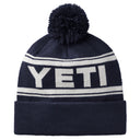 Yeti Logo Retro Knit Beanie - Navy/White