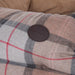 Barbour 35in Luxury Dog Bed - Taupe/Pink Tartan