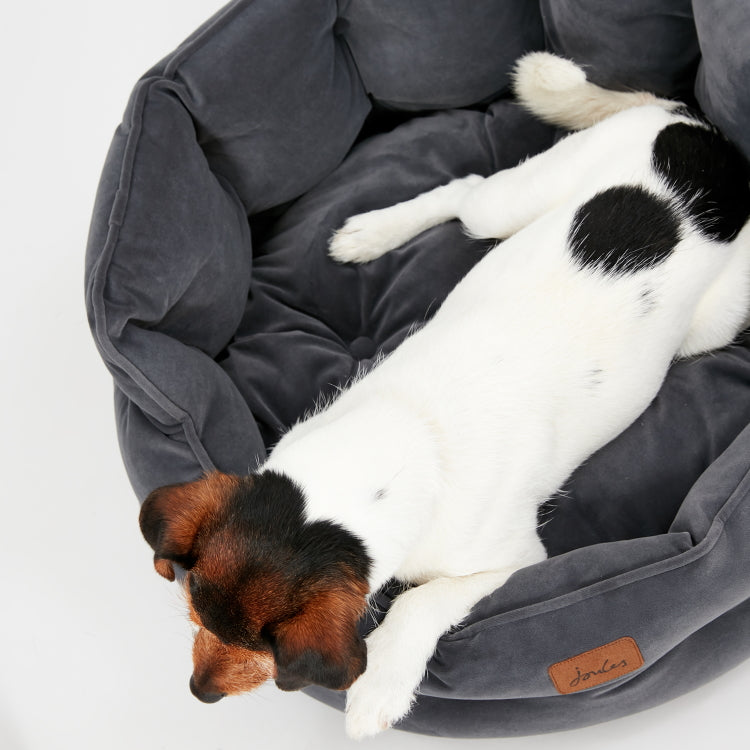 Joules Chesterfield Pet Bed - Grey