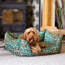 Morris and Co Square Dog Bed - Blackthorn Print