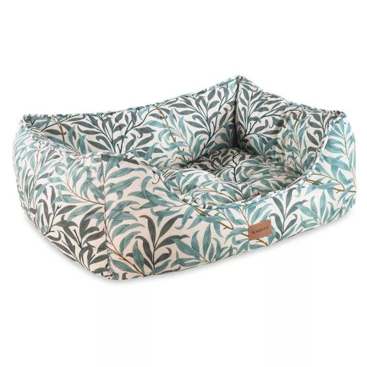Morris and Co Square Dog Bed - Willow Bough Print