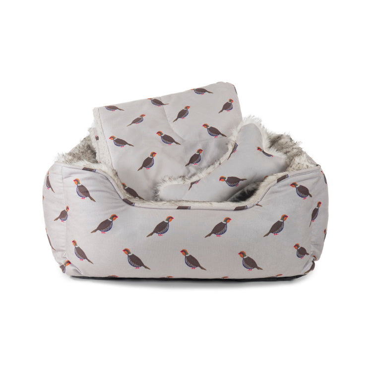 Rosewood Cupid and Comet Pheasant Print Dog Bed Bundle