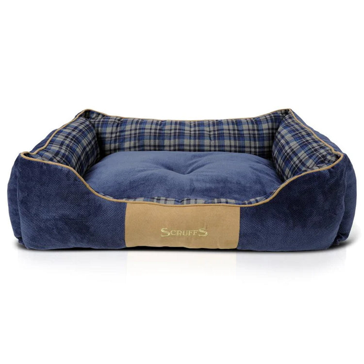 Scruffs Highland Box Dog Bed - Blue