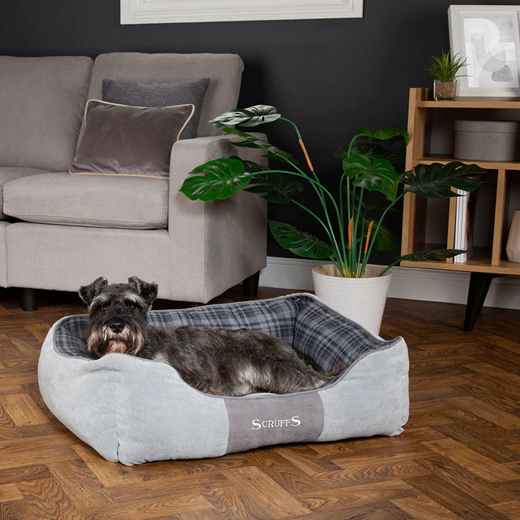 Scruffs Highland Box Dog Bed - Grey