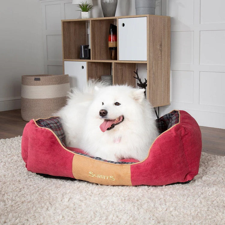 Scruffs Highland Box Dog Bed - Red