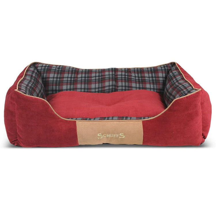 Scruffs Highland Box Dog Bed - Red
