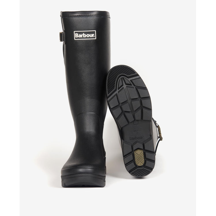 Barbour Mens Tempest Neoprene Lined Wellington Boots - Black