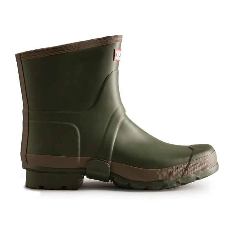 Hunter Field Gardener Short Boots - Dark Olive/Clay