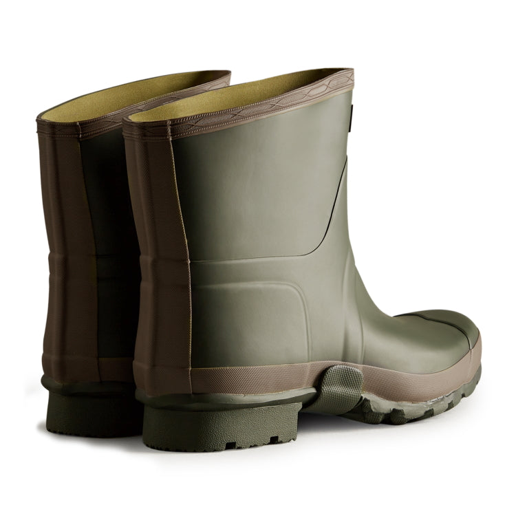 Hunter Field Gardener Short Boots - Dark Olive/Clay