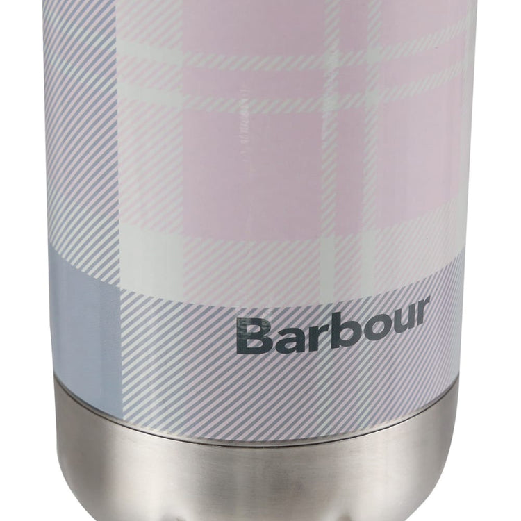 Barbour Tartan Water Bottle Stainless Steel - Pink/Grey