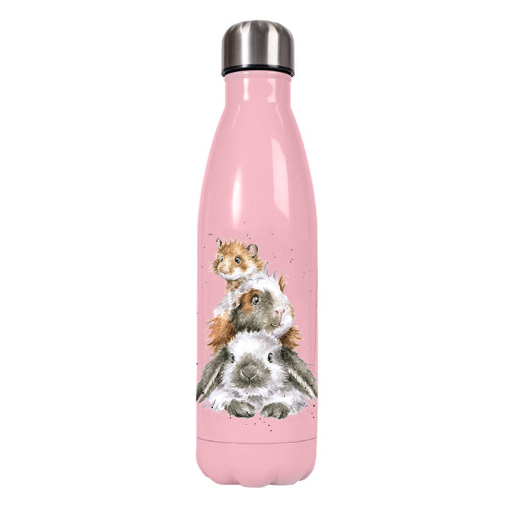 Wrendale Metal Water Bottle - Piggy in the Middle