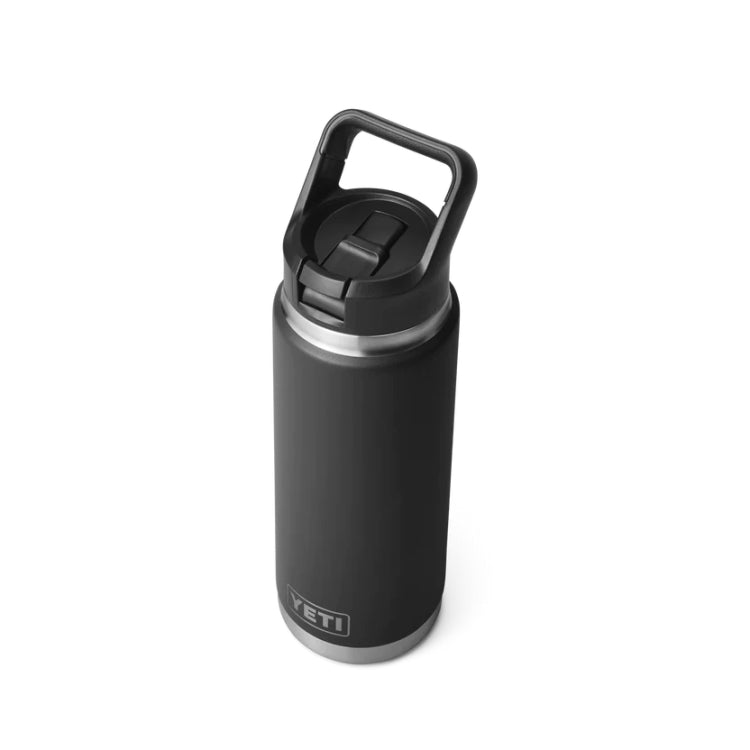 Yeti Rambler 26oz Insulated Bottle with Straw Cap - Black