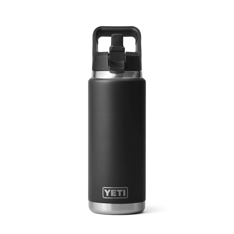 Yeti Rambler 26oz Insulated Bottle with Straw Cap - Black