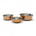 Rosewood Hammered Copper Pet Bowls - all sizes