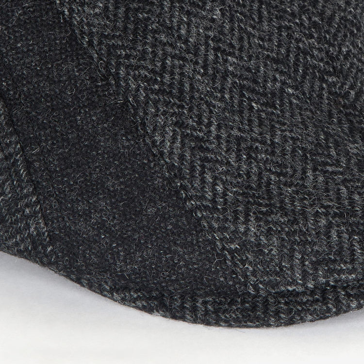 Barbour Herringbone Tweed Cap - Charcoal