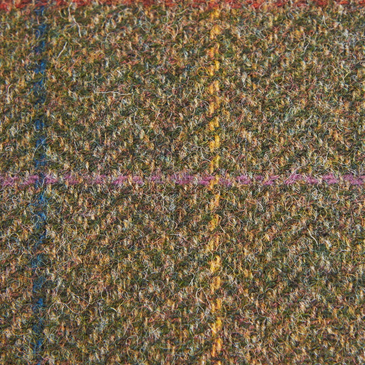 Barbour Moons Tweed Flat Cap - Olive Herringbone