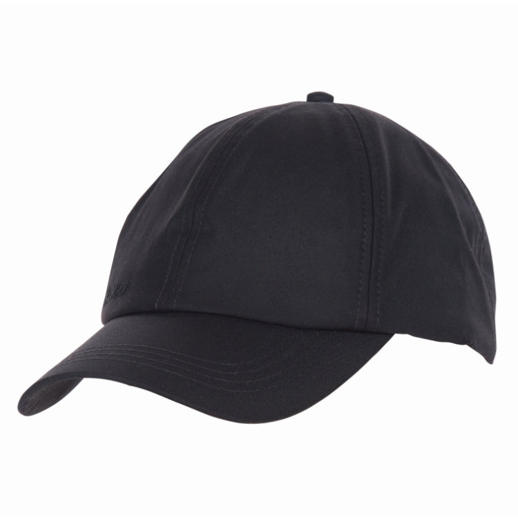 Barbour Wax Sports Cap - Black/Winter Red