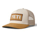 Yeti Logo Faux Suede Brim Trucker Cap - Khaki/Tan