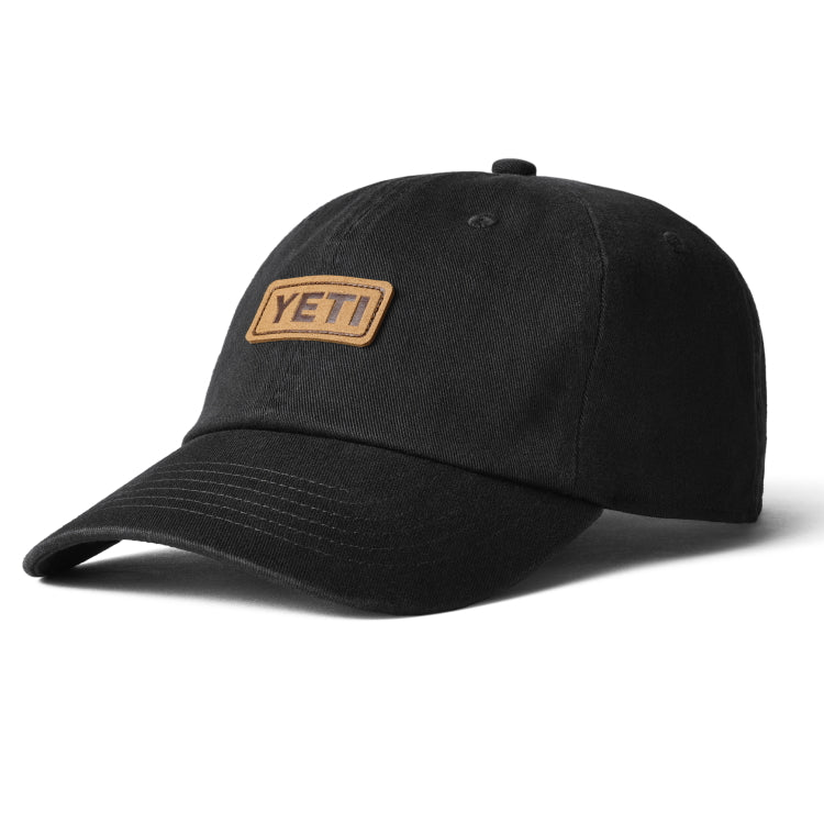 Yeti Leather Logo Badge Trucker Cap - Black