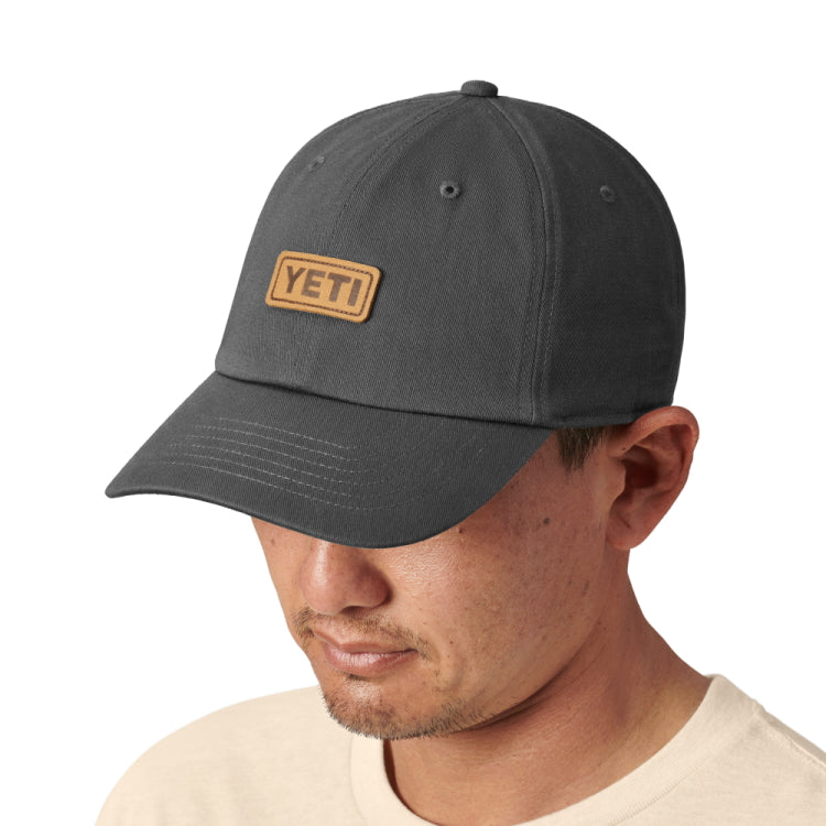Yeti Leather Logo Badge Trucker Cap - Dark Grey