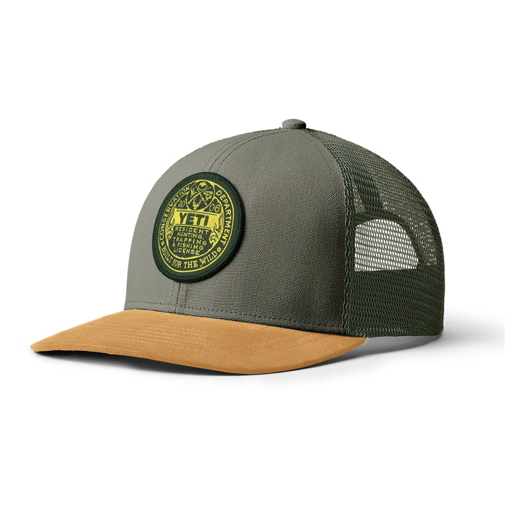 Yeti Trapping Licence Trucker Cap - Highlands Olive/Gold