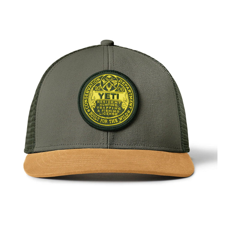 Yeti Trapping Licence Trucker Cap - Highlands Olive/Gold
