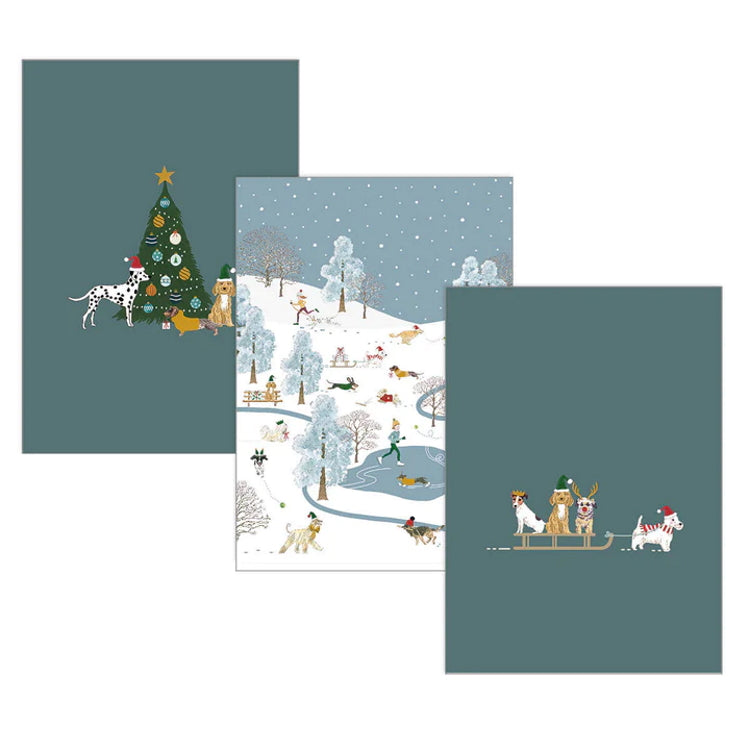 Sophie Allport Christmas Dogs Charity Christmas Cards - Pack of 6