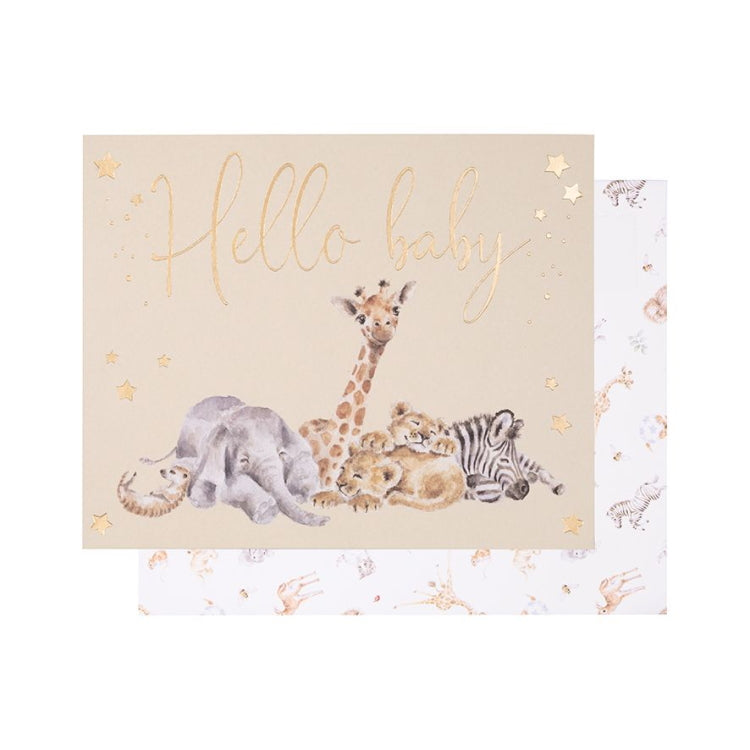 Wrendale Designs Little Savannah Card - Hello Baby