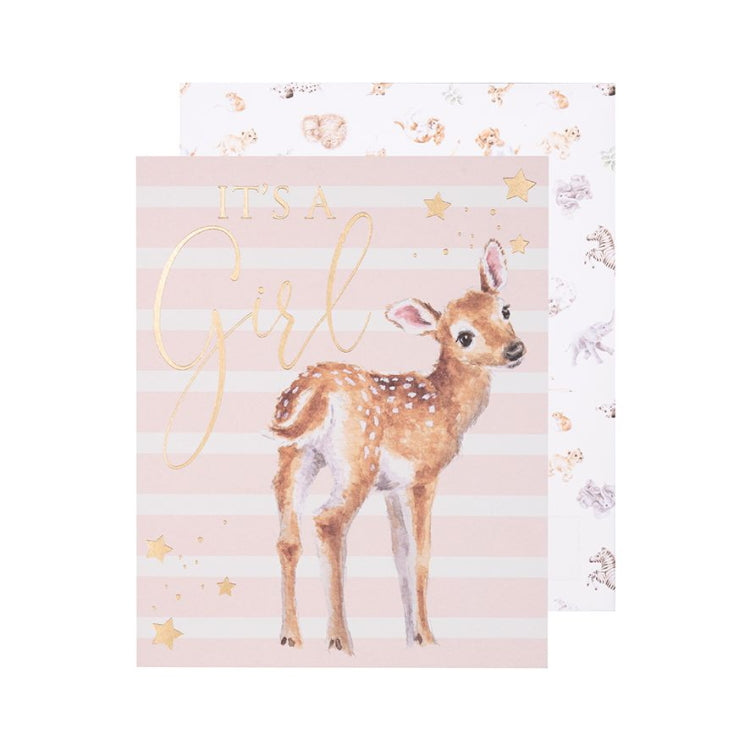 Wrendale Designs Loved Deerly Card - It's a Girl