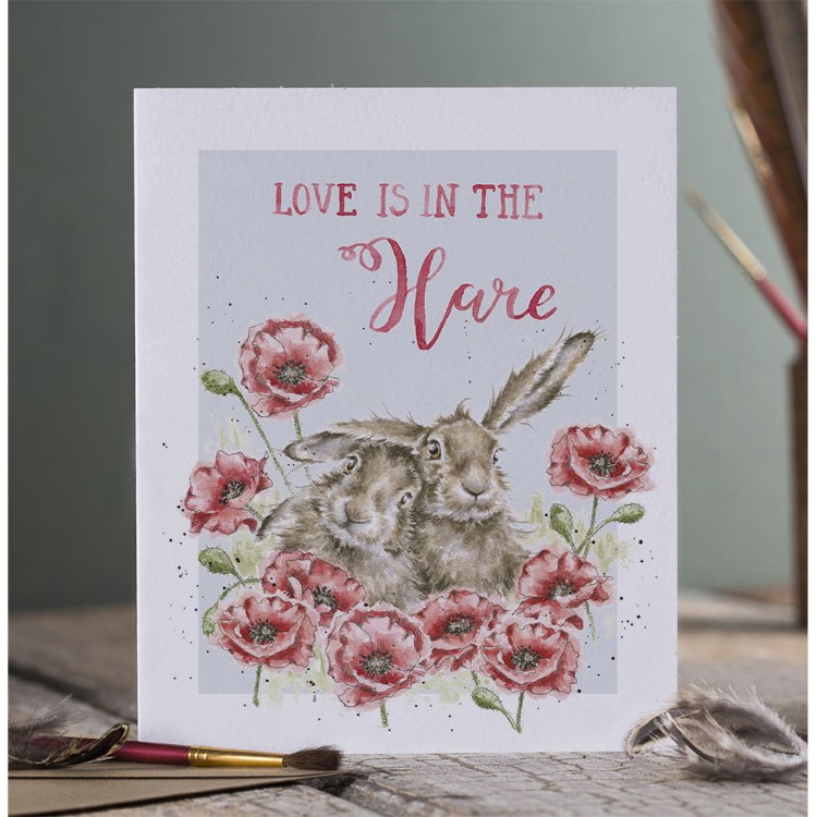 Wrendale Designs Celebration Card - Love is in the Hare