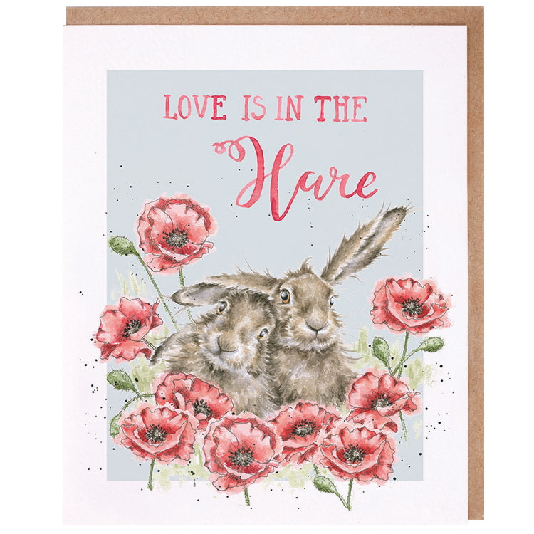 Wrendale Designs Celebration Card - Love is in the Hare