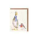 Wrendale Designs Charity Miniature Christmas Card - Christmas Scarves