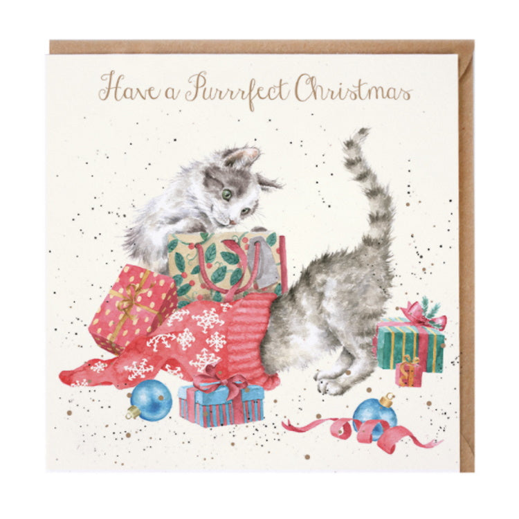 Wrendale Designs A Purrrfect Christmas Christmas Card