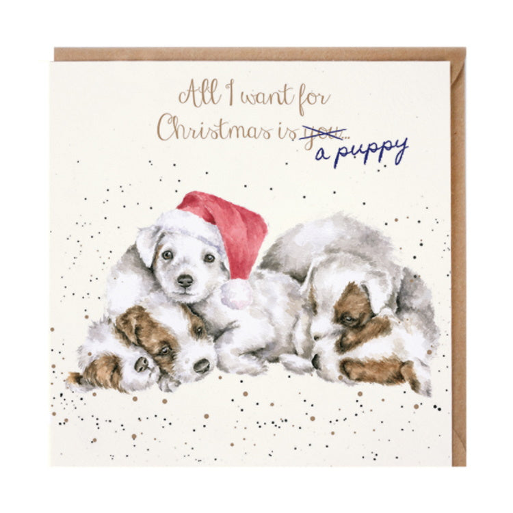 Wrendale Designs A Puppy... Christmas Card