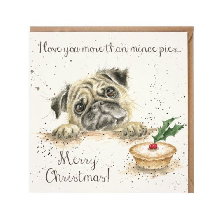 Wrendale Designs Christmas Card Relations - Mince Pies
