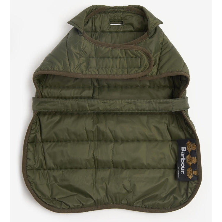 Barbour Baffle Quilt Dog Coat Olive John Norris